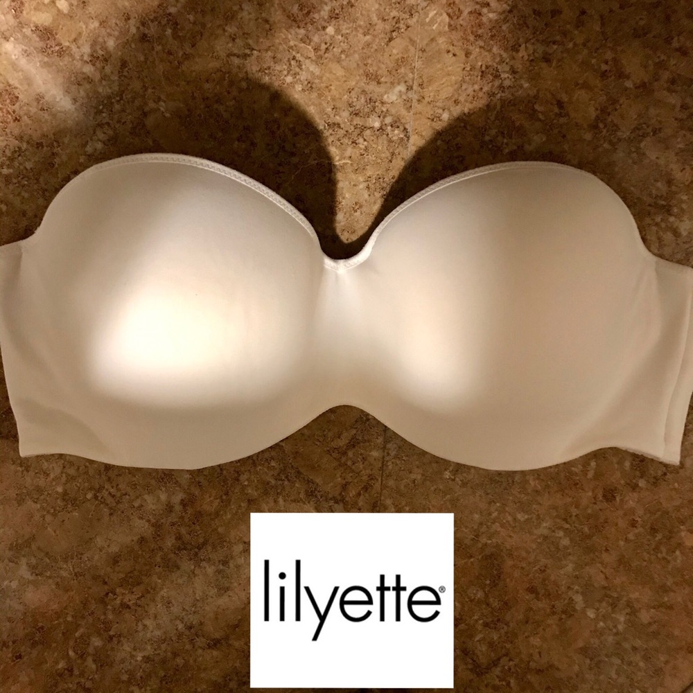 Lillyette White Convertible Strapless Bra 40D